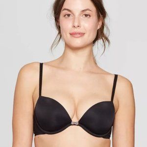 Auden lightly lined plunge bra (black)